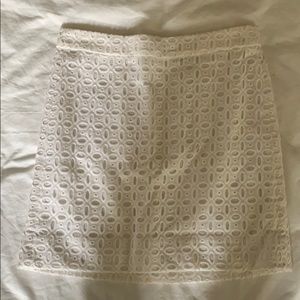J.Crew White Eyelet Skirt